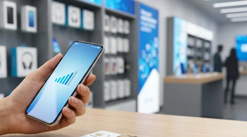 Guida per cambiare operatore telefonico 2026 mantenendo il numero: SIM, smartphone e documenti su un tavolo