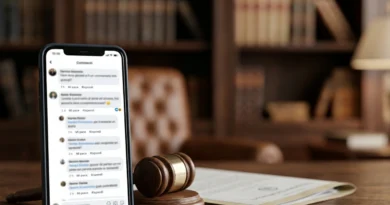 Uomo legge sullo smartphone un commento offensivo sui social: la diffamazione online 2026 e la querela