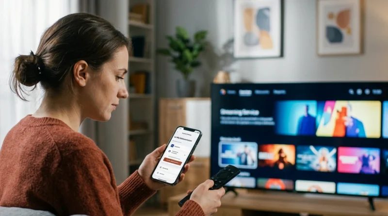 Come disdire un abbonamento streaming: schermata di gestione account di Netflix, DAZN e Sky su smart TV e smartphone
