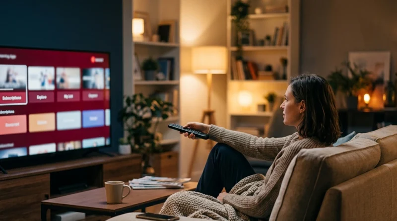 Schermata dei piani per capire quanto costa Netflix 2026 in Italia su una smart TV in salotto