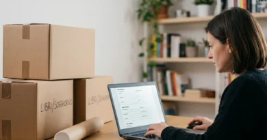 Persona che compila la domanda per come cambiare residenza 2026 sul portale ANPR da un laptop dopo un trasloco