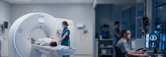 Anello del tomografo TAC in una sala di radiologia che illustra la differenza tra TAC e risonanza