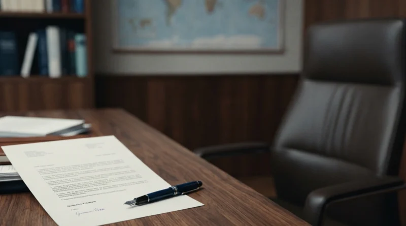 Lettera di dimissioni firmata su una scrivania che illustra il preavviso dimissioni quanti giorni servono