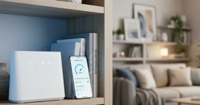 Router domestico e smartphone che mostrano le impostazioni per proteggere wifi di casa 2026 con cifratura WPA3