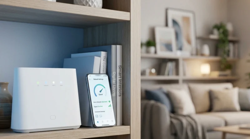 Router domestico e smartphone che mostrano le impostazioni per proteggere wifi di casa 2026 con cifratura WPA3