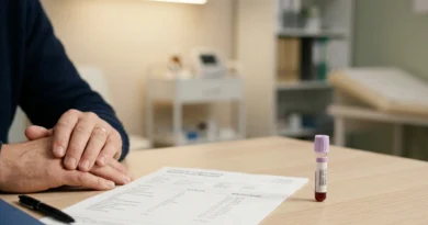 Referto di analisi del sangue su una scrivania dello studio medico: come leggere i valori TSH tiroide 2026
