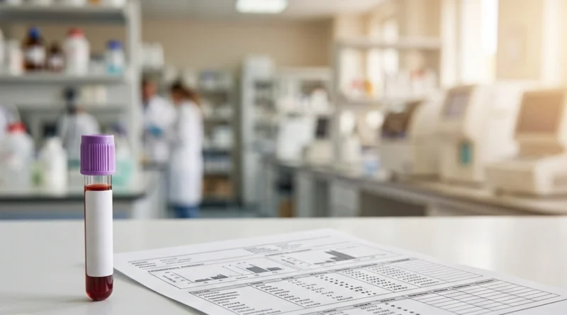 Provetta di sangue per l'analisi dell'azotemia alta valori 2026 in un laboratorio di analisi cliniche
