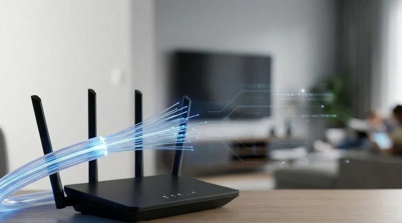 Differenza FTTH FTTC 2026: schema della fibra ottica che entra in casa e del cabinet stradale con l'ultimo tratto in rame