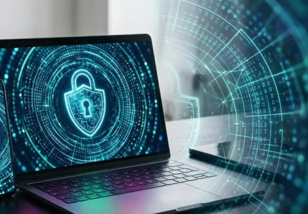 Illustrazione che spiega a cosa serve una VPN: un tunnel cifrato protegge i dati tra smartphone e server nel 2026